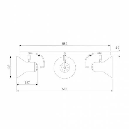 Настенный светильник Eurosvet 20083/3 белый/золото