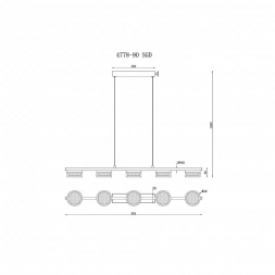 Подвесная светодиодная люстра iLedex Link 4778-90 MBK+SGD