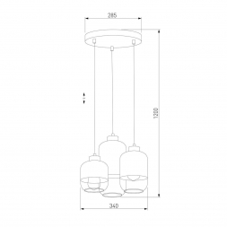 Подвесная люстра TK Lighting 3357 Marco Silver