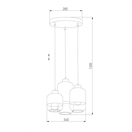 Подвесная люстра TK Lighting 3357 Marco Silver