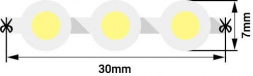Светодиодная влагозащищенная лента SWG 7,7W/m  96Led/m DIP синий 1M DIP-96-12-7.7-B-68 000907