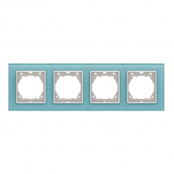 Рамка 4-постовая Vesta-Electric Exclusive Blue голубой FRM050403SIN