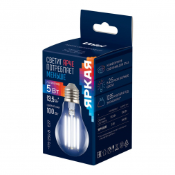 Лампа светодиодная Uniel E27 5W 4000K прозрачная LED-A60-5W/4000K/E27/CL GLY01TR UL-00011933