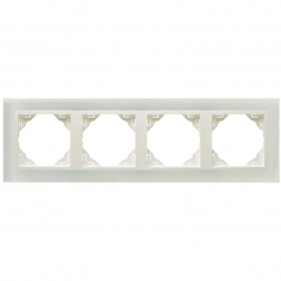 Рамка 4-постовая Efapel Logus 90 Crystal стекло/лед 90940 TCG