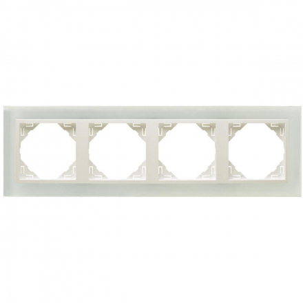 Рамка 4-постовая Efapel Logus 90 Crystal стекло/лед 90940 TCG