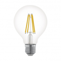 Лампа светодиодная филаментная диммируемая Eglo E27 6W 2700К прозрачная 11703