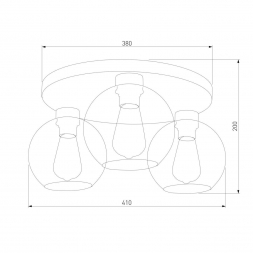 Потолочная люстра TK Lighting 2776 Cubus Graphite