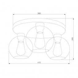 Потолочная люстра TK Lighting 2776 Cubus Graphite