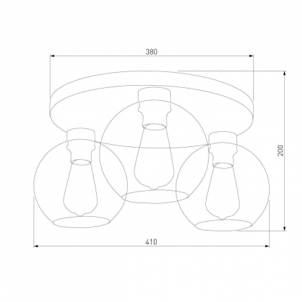Потолочная люстра TK Lighting 2776 Cubus Graphite