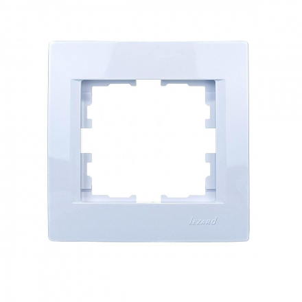 Рамка 1-ая горизонтальная Lezard Karina белая 707-0200-146