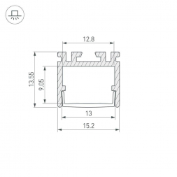 Профиль Arlight PDS-D-2000 ANOD 026517