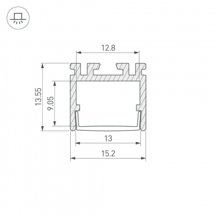 Профиль Arlight PDS-D-2000 ANOD 026517