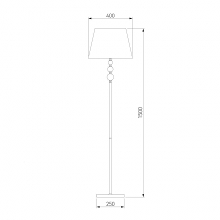 Торшер Eurosvet Sortino 01072/1 хром
