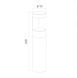 Уличный светодиодный светильник Elektrostandard Nimbus 35126/F серый a055642