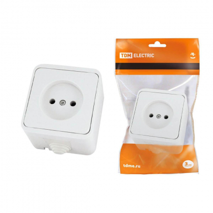 Розетка 2P TDM Electric Орель белая SQ1802-0004