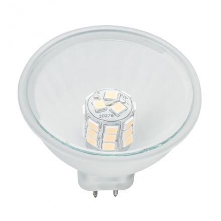 Лампа светодиодная рефлекторная GU5,3 3W 2700K полусфера прозрачная 28330