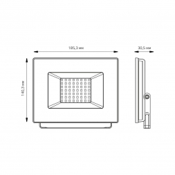 Прожектор светодиодный Gauss Elementary 50W 4000К 613100250