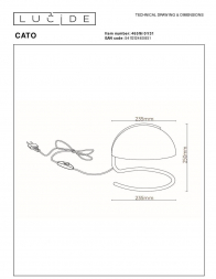 Настольная лампа Lucide Cato 46516/01/31