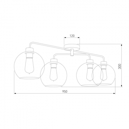 Потолочная люстра TK Lighting 2835 Bari
