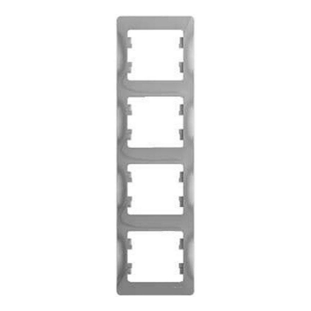 Рамка 4-постовая Schneider Electric Glossa алюминий GSL000308