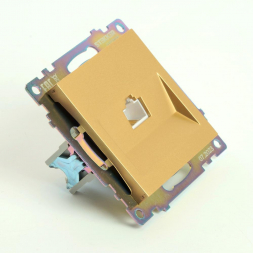 Розетка компьютерная RJ-45 Stekker Катрин золото GLS00-7107-08 49227