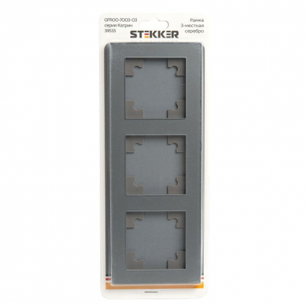 Рамка 3-постовая Stekker Катрин серебро GFR00-7003-03 39533