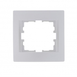 Рамка 1-ая горизонтальная Lezard Karina белый жемчуг 707-3000-146