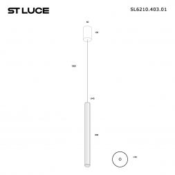 Подвесной светодиодный светильник ST Luce Lilt SL6210.403.01