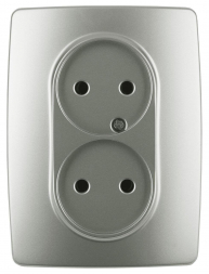 Розетка ЭРА 12 2x2P 16A 250V 12-2107-15 Б0031247