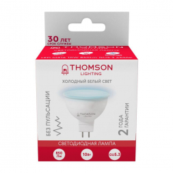 Лампа светодиодная Thomson GU5.3 10W 6500K полусфера матовая TH-B2324