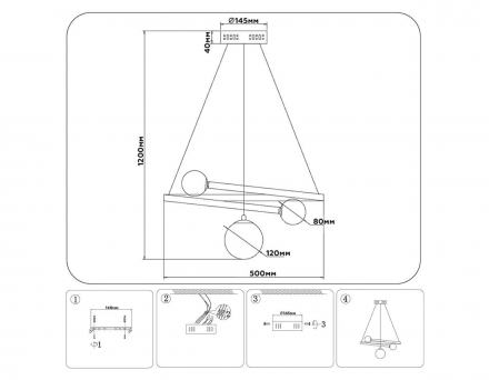 Подвесной светодиодный светильник Ambrella light Comfort LineTech FL66303