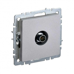 Розетка телевизионная оконечная TV IEK Brite алюминий BR-A10-O-K47