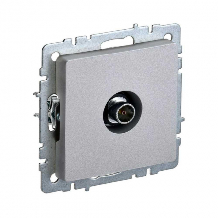 Розетка телевизионная оконечная TV IEK Brite алюминий BR-A10-O-K47