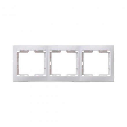 Рамка 3-постовая IEK Kvarta белая EMK30-K01-DM