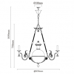 Подвесная люстра Chiaro Габриэль 9 491012208