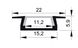 Профиль встраиваемый Jazzway PAL 2206 1009616