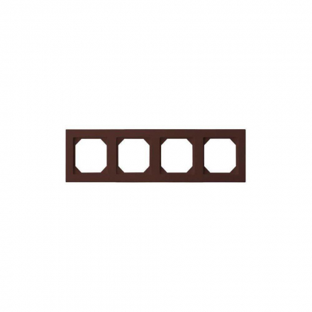 Рамка 4-постовая Liregus Epsilon коричневый 28-149