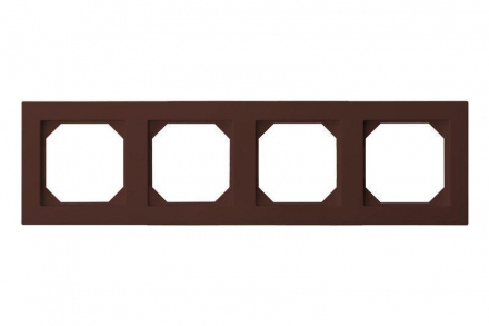 Рамка 4-постовая Liregus Epsilon коричневый 28-149