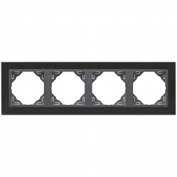 Рамка 4-постовая Efapel Logus 90 Metallo никель/серый 90940 TQS