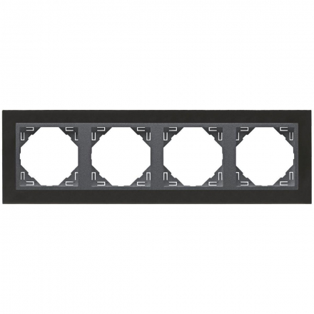 Рамка 4-постовая Efapel Logus 90 Metallo никель/серый 90940 TQS