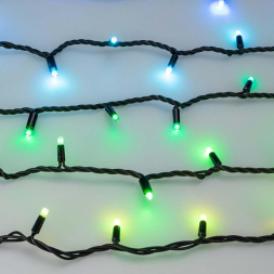 Уличная светодиодная гирлянда Ardecoled нить 24V разноцветная ARD-String-Pro-10000-Black-100Led-Live RGB-DMX 031750