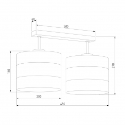 Потолочная люстра TK Lighting 3223 Tago White