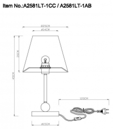 Настольная лампа Arte Lamp Elba A2581LT-1AB