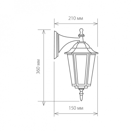 Уличный настенный светильник Elektrostandard 1004D черное золото a035744