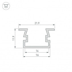 Профиль Arlight PDS-FS-2000 Anod Black 040734
