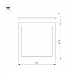 Светодиодная панель Arlight DL-INTENSO-S300x300-18W Warm3000 (WH, 120 deg, CRI90, 230V) 043551