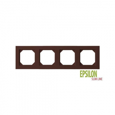 Рамка 4-постовая Liregus Epsilon коричневый 28-154