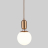 Подвесной светильник Eurosvet Bubble 50151/1 латунь
