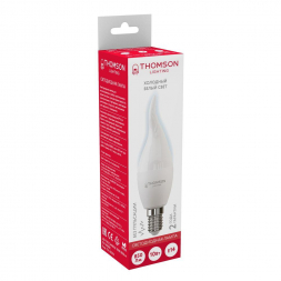Лампа светодиодная Thomson E14 10W 6500K свеча на ветру матовая TH-B2313