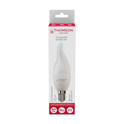 Лампа светодиодная Thomson E14 10W 6500K свеча на ветру матовая TH-B2313
